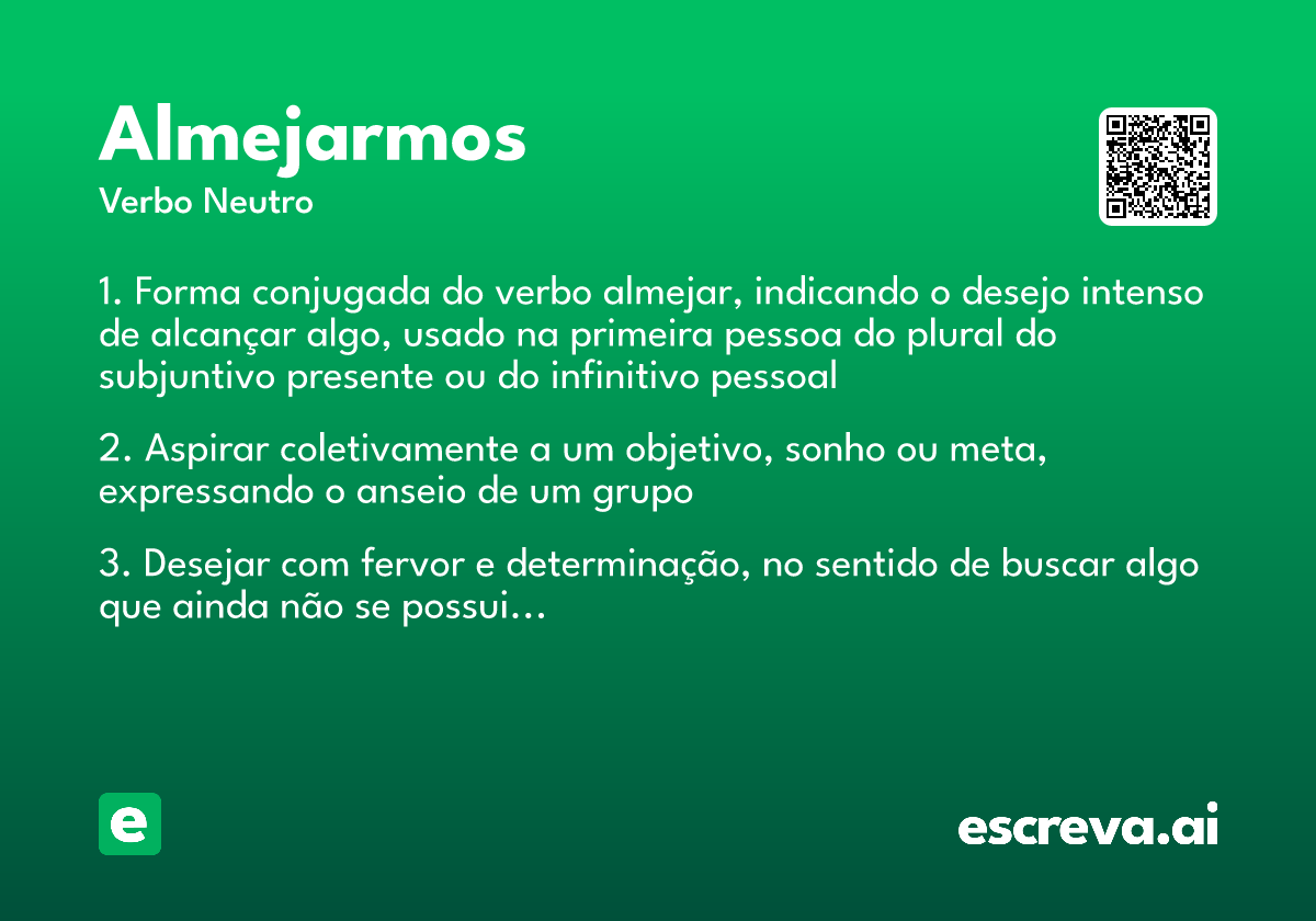 almejarmos