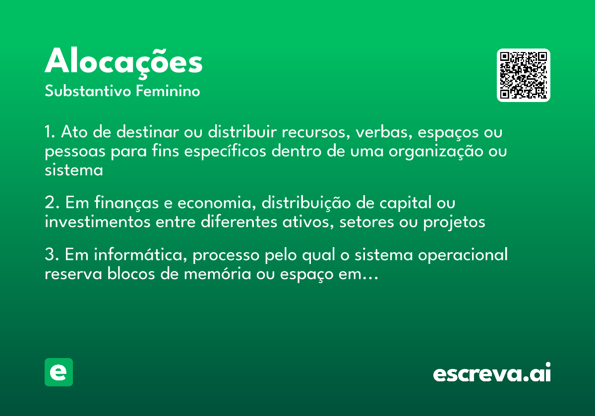 alocações