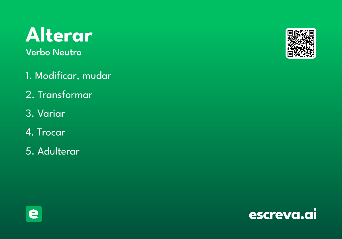 alterar