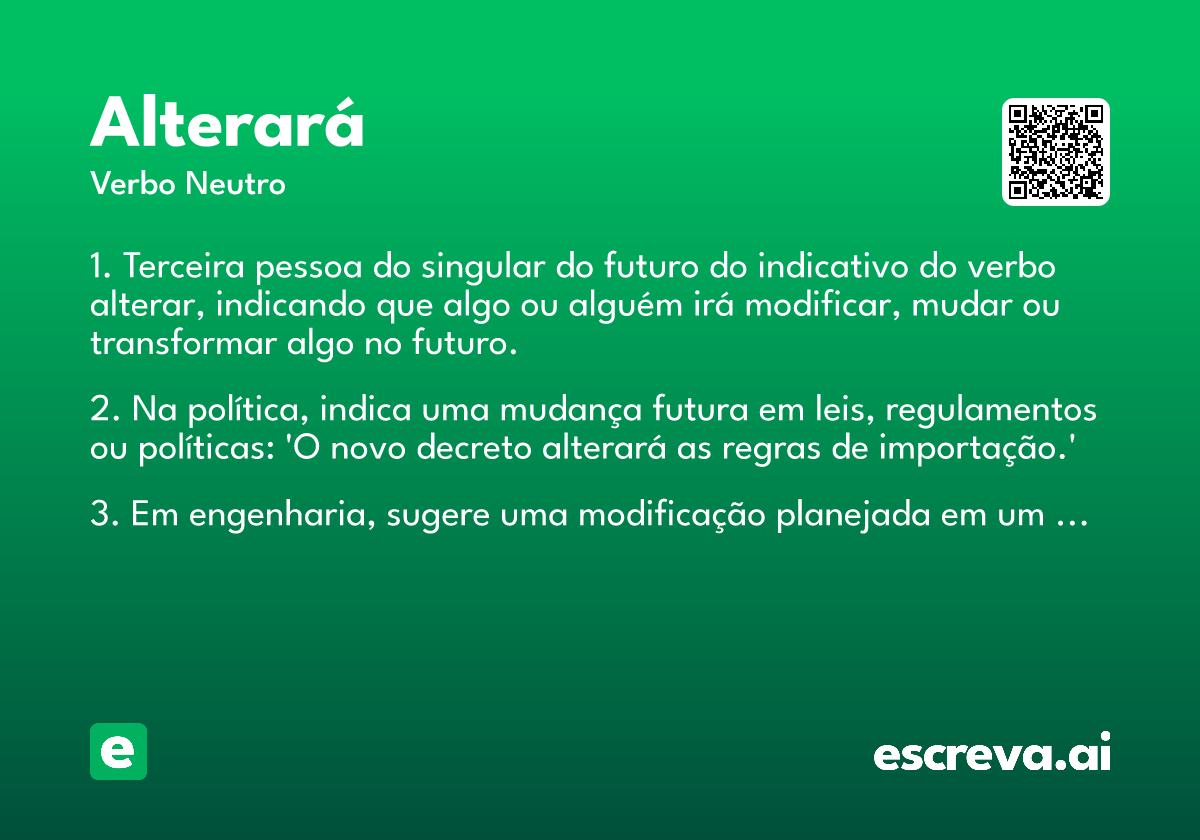 alterará