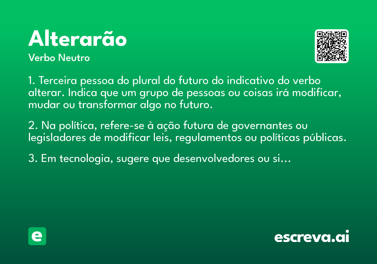 alterarão