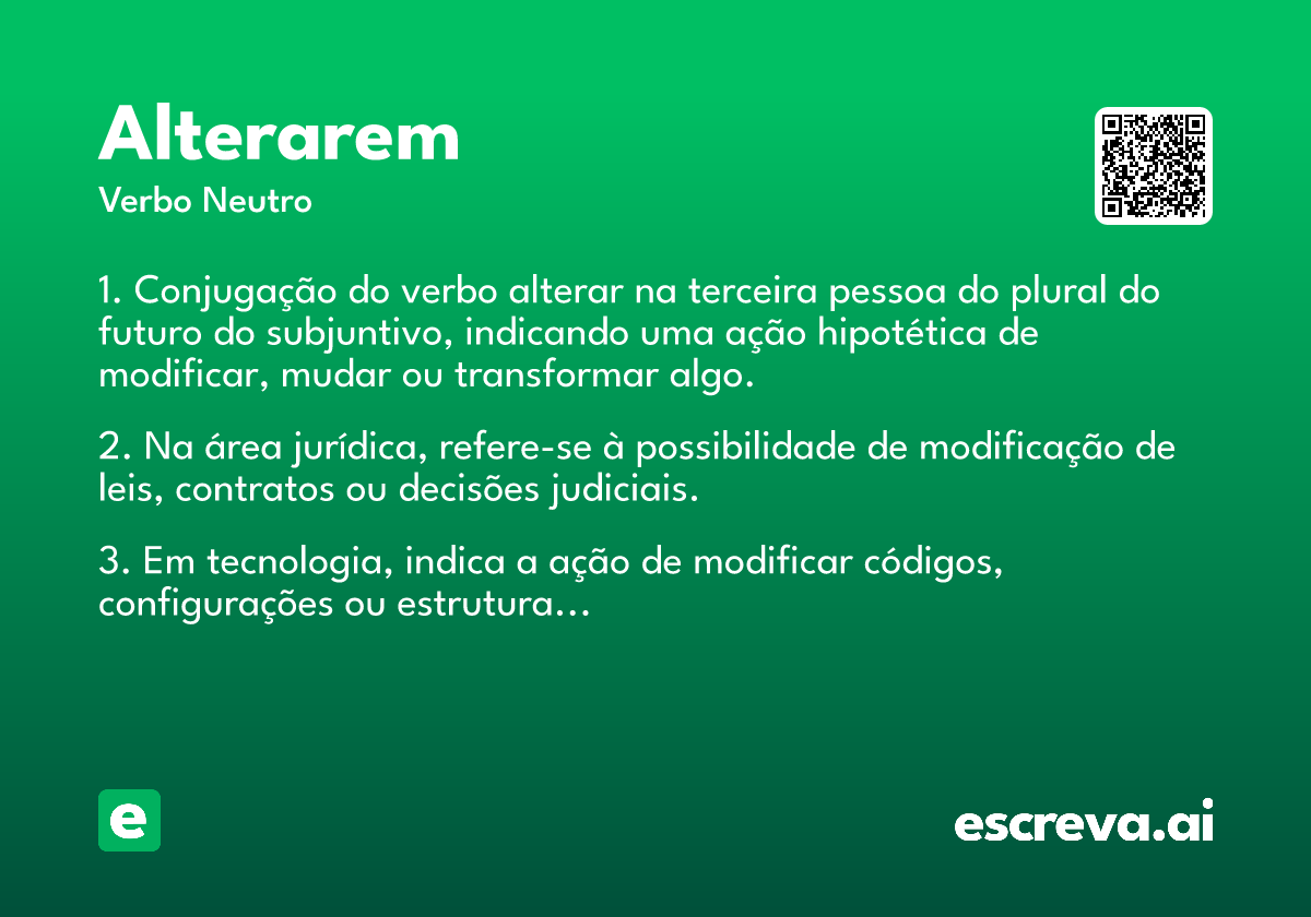 alterarem