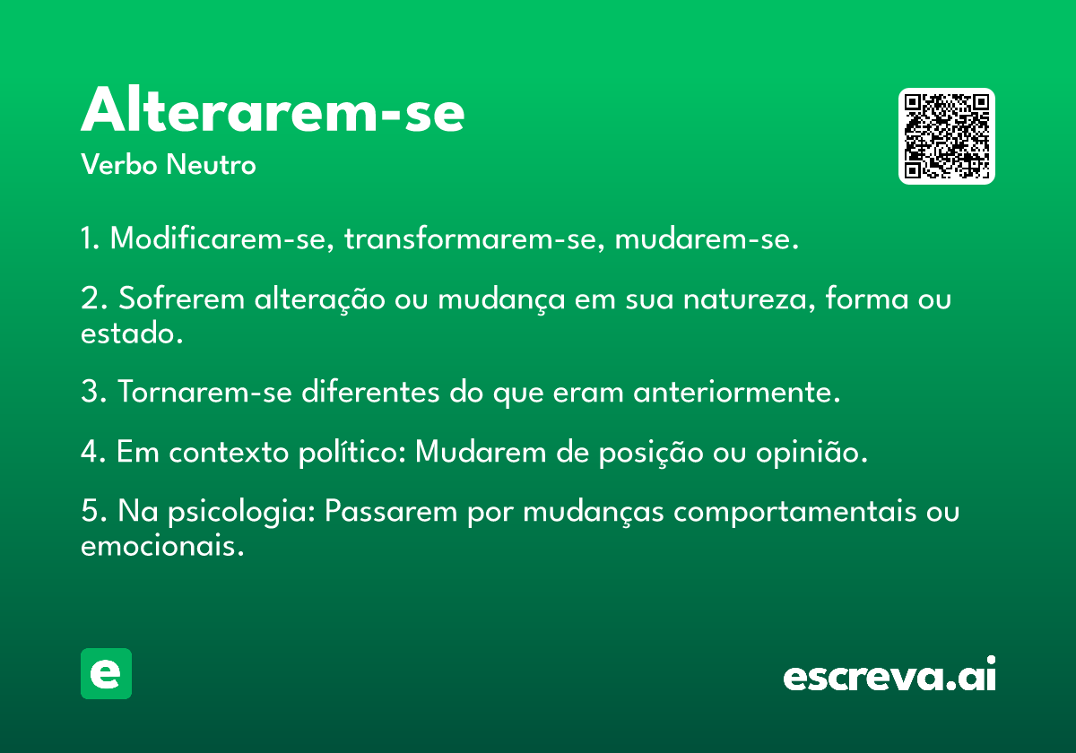alterarem-se