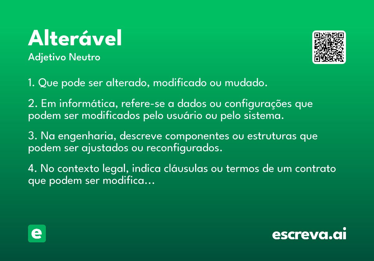 alterável