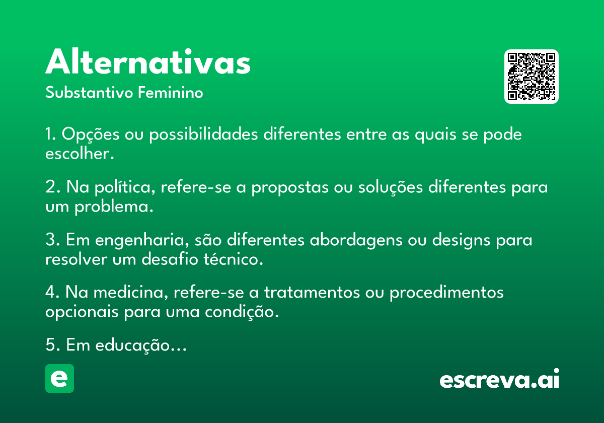 alternativas