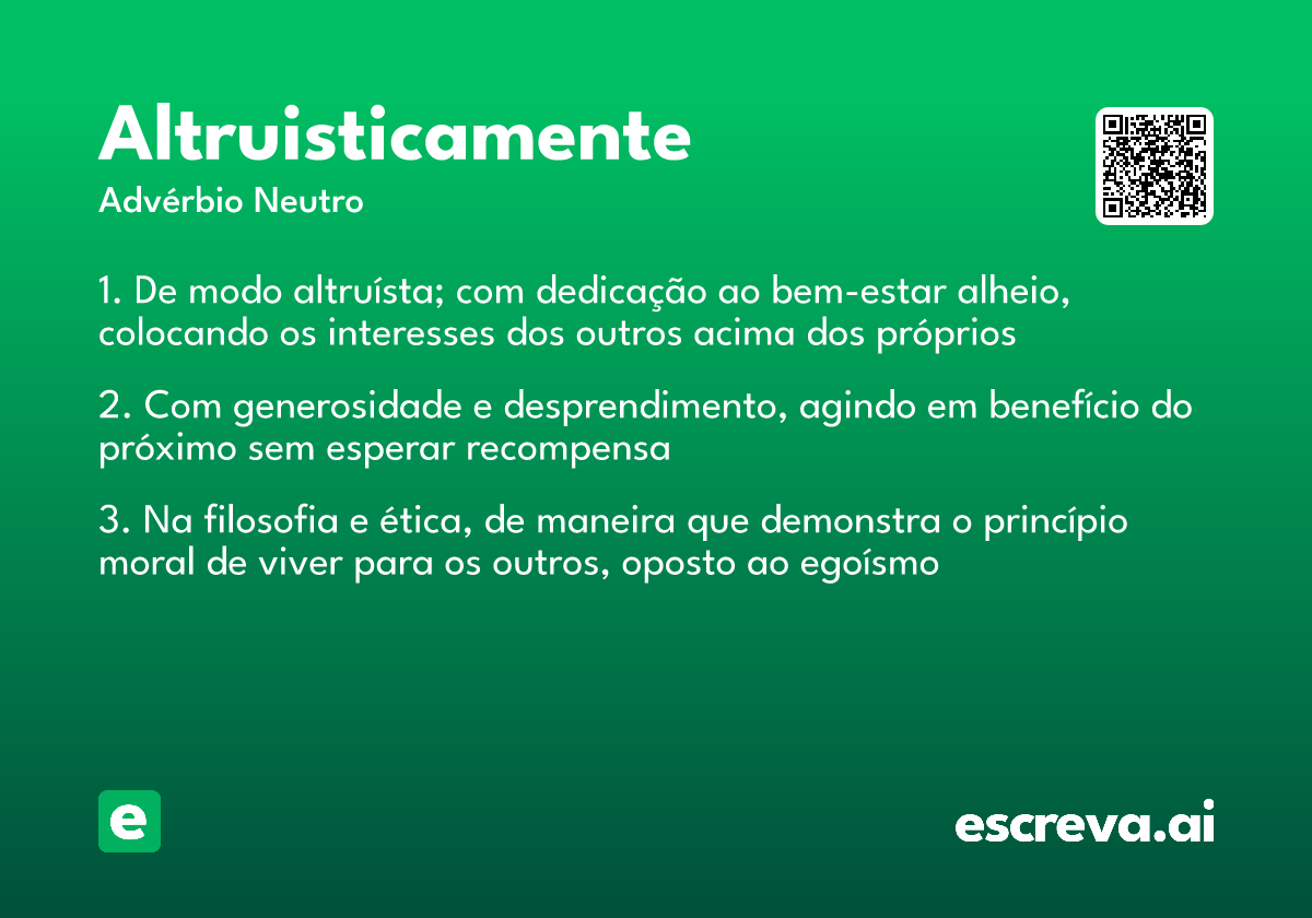 altruisticamente