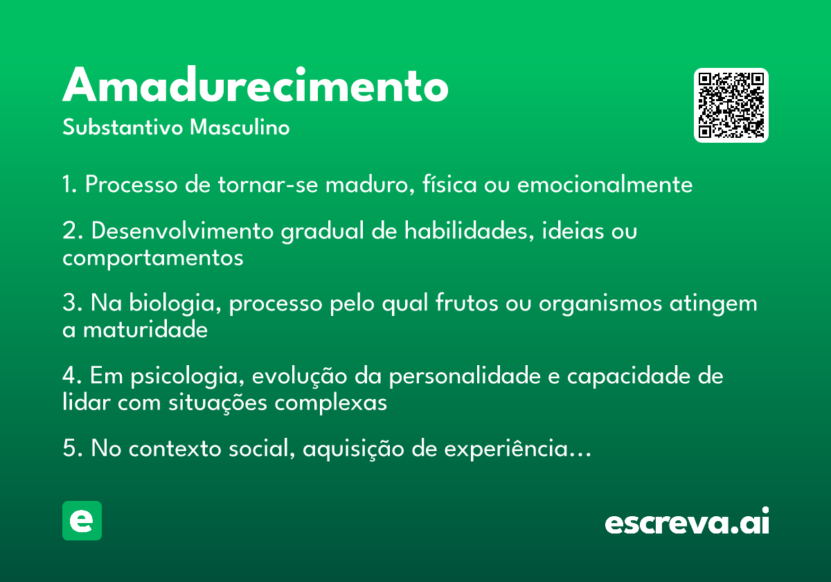 amadurecimento