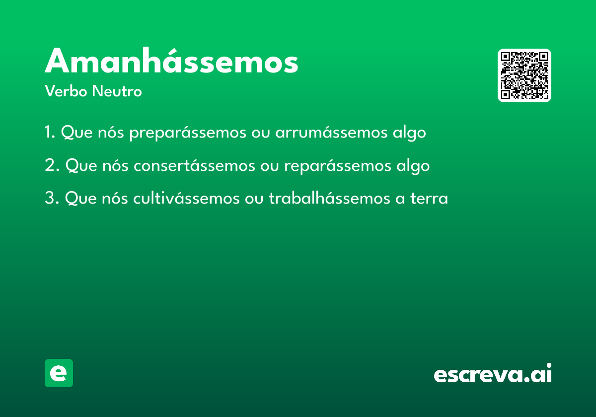 amanhássemos