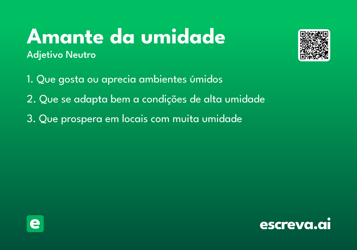amante da umidade