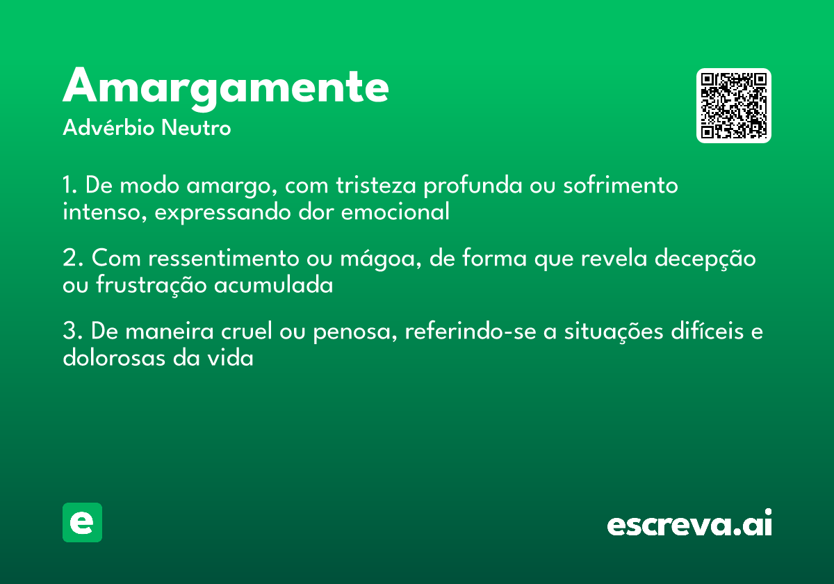 amargamente