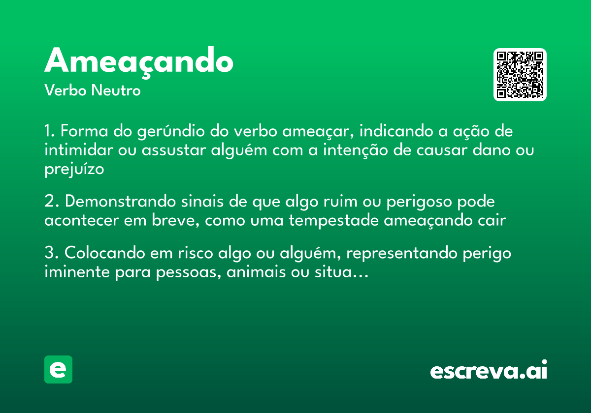 ameaçando