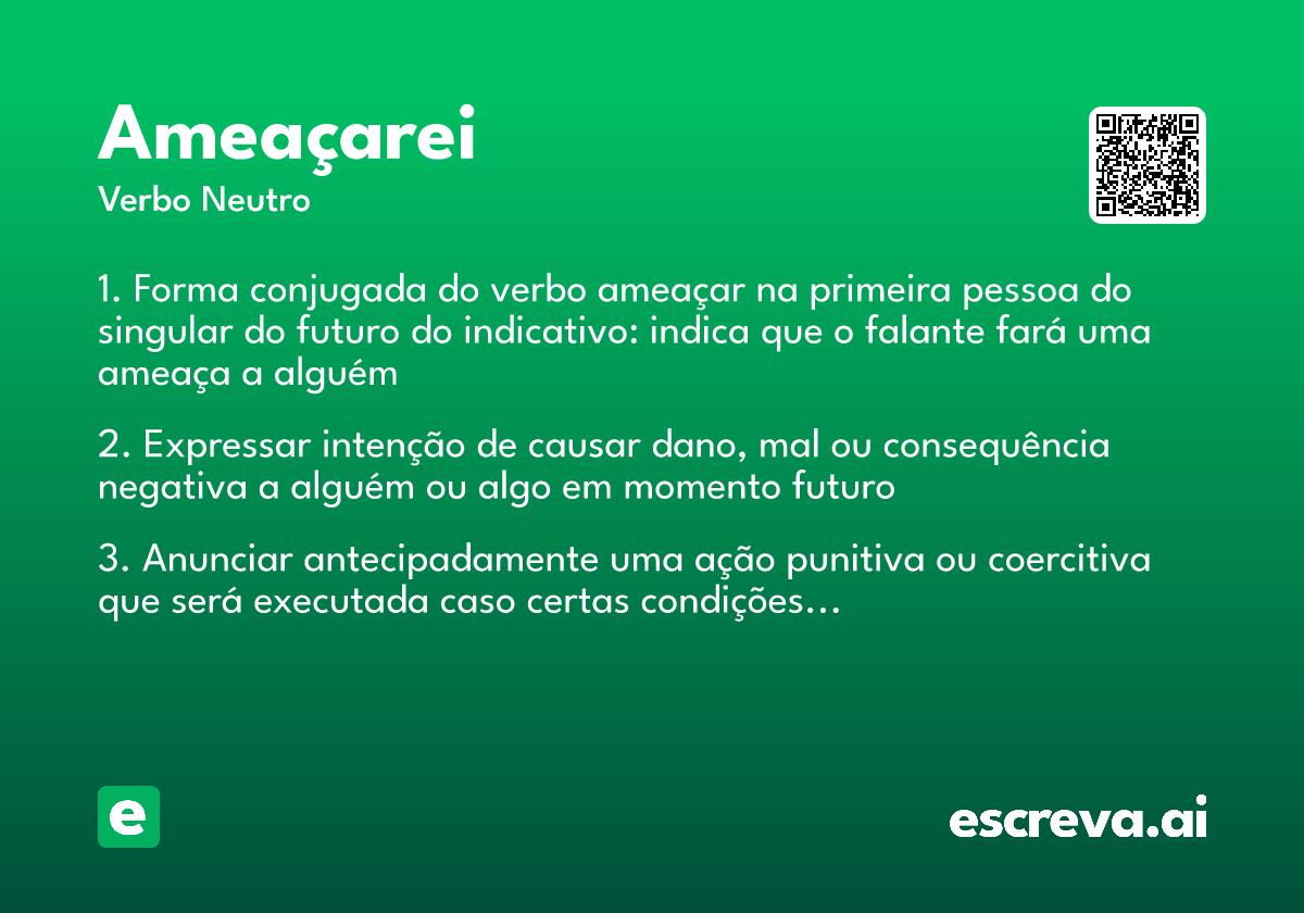 ameaçarei