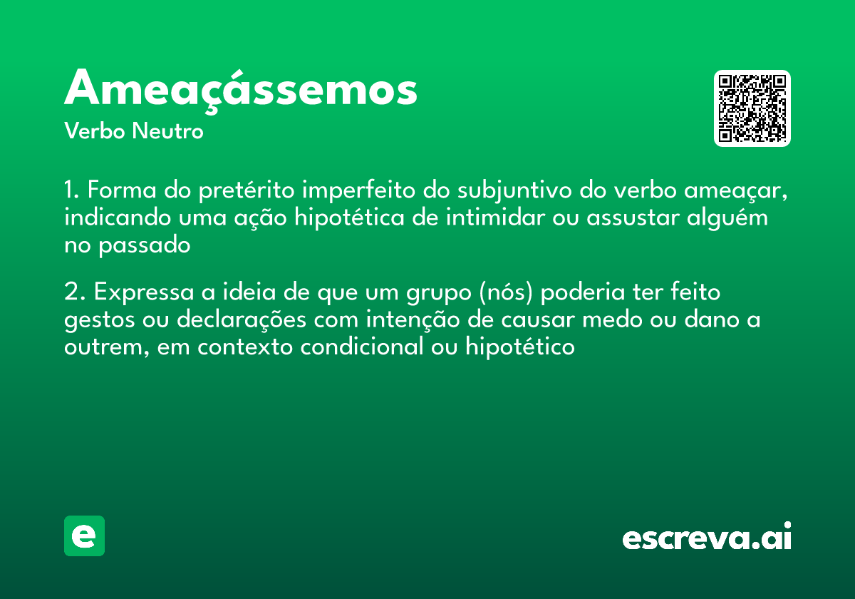 ameaçássemos