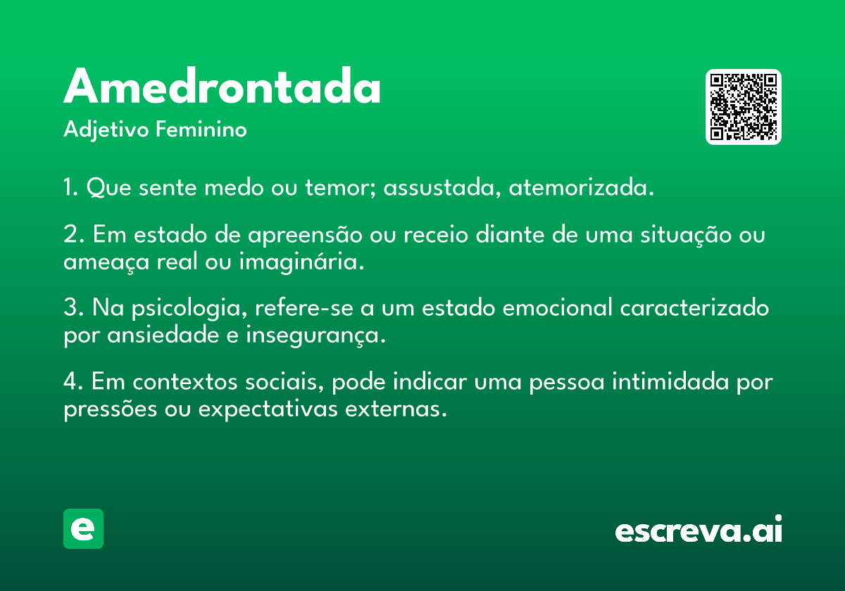 amedrontada