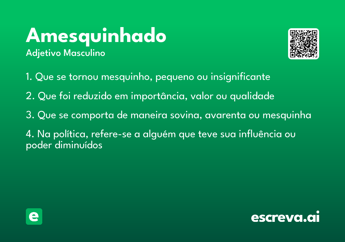 amesquinhado
