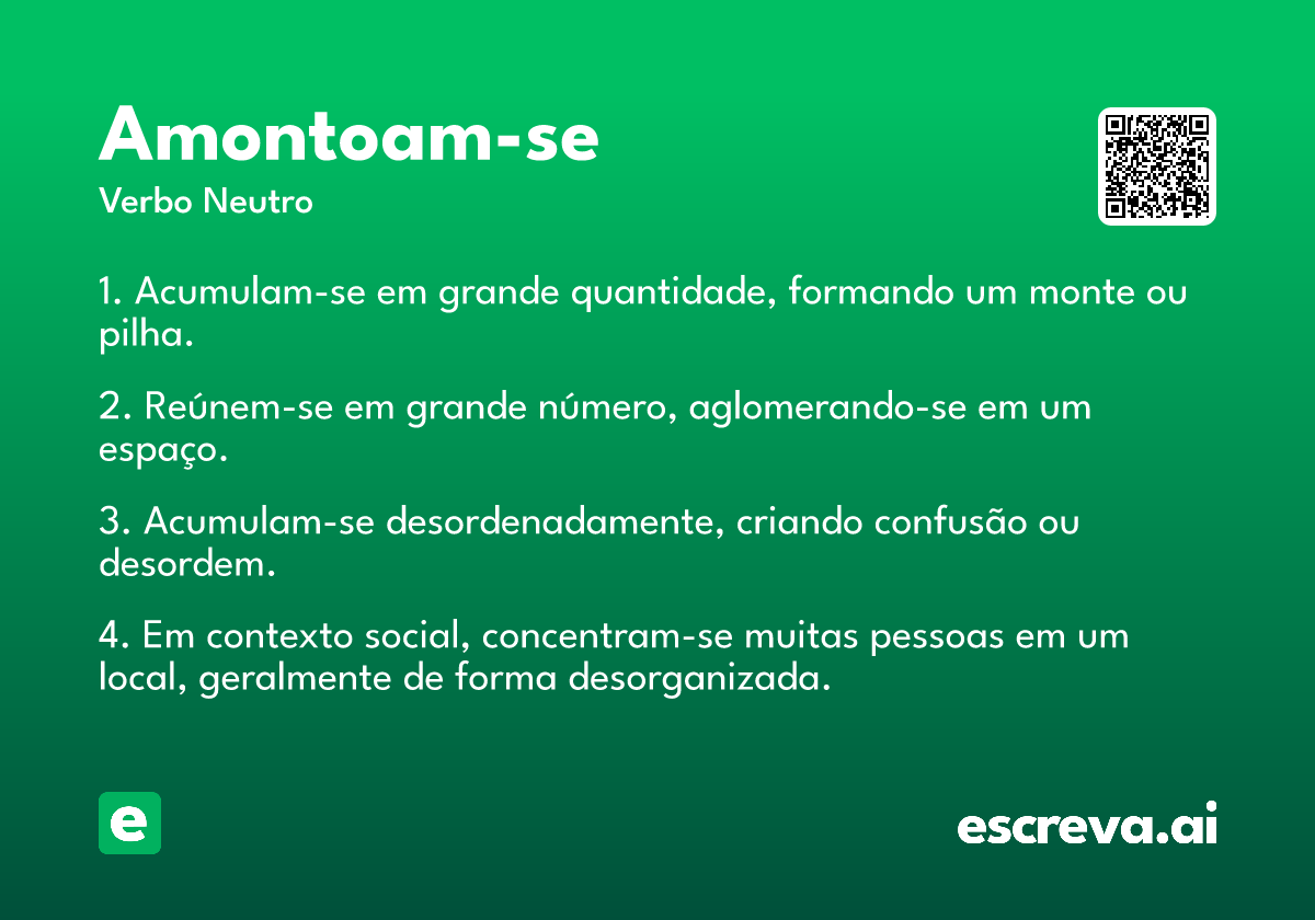 amontoam-se