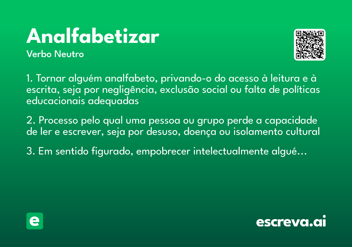 analfabetizar