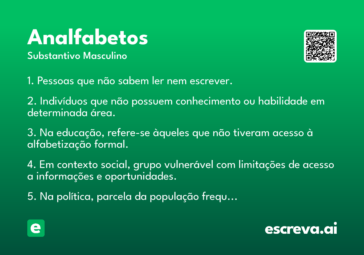 analfabetos