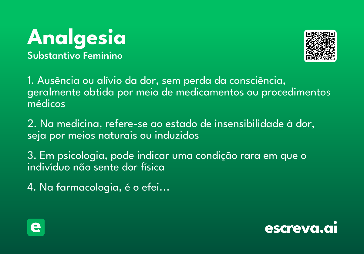 analgesia