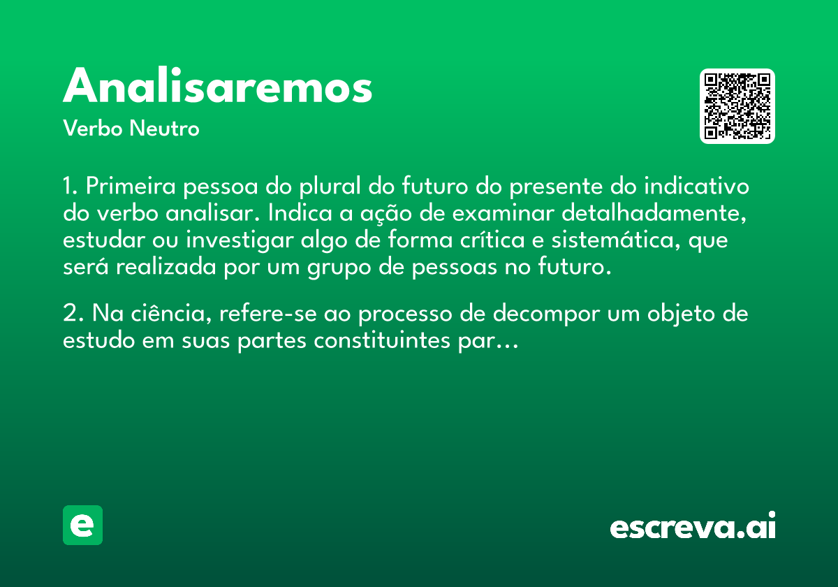 analisaremos