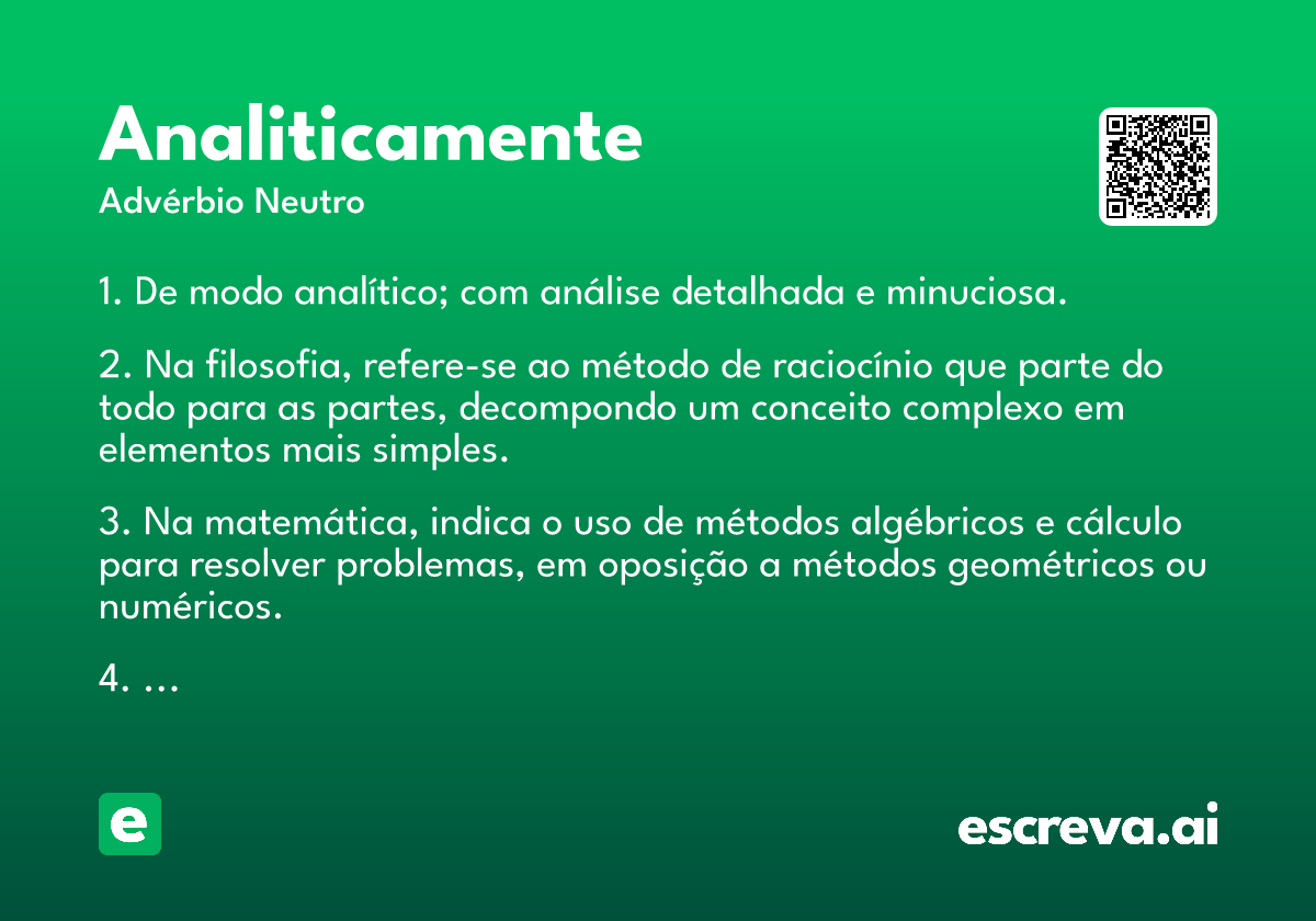 analiticamente