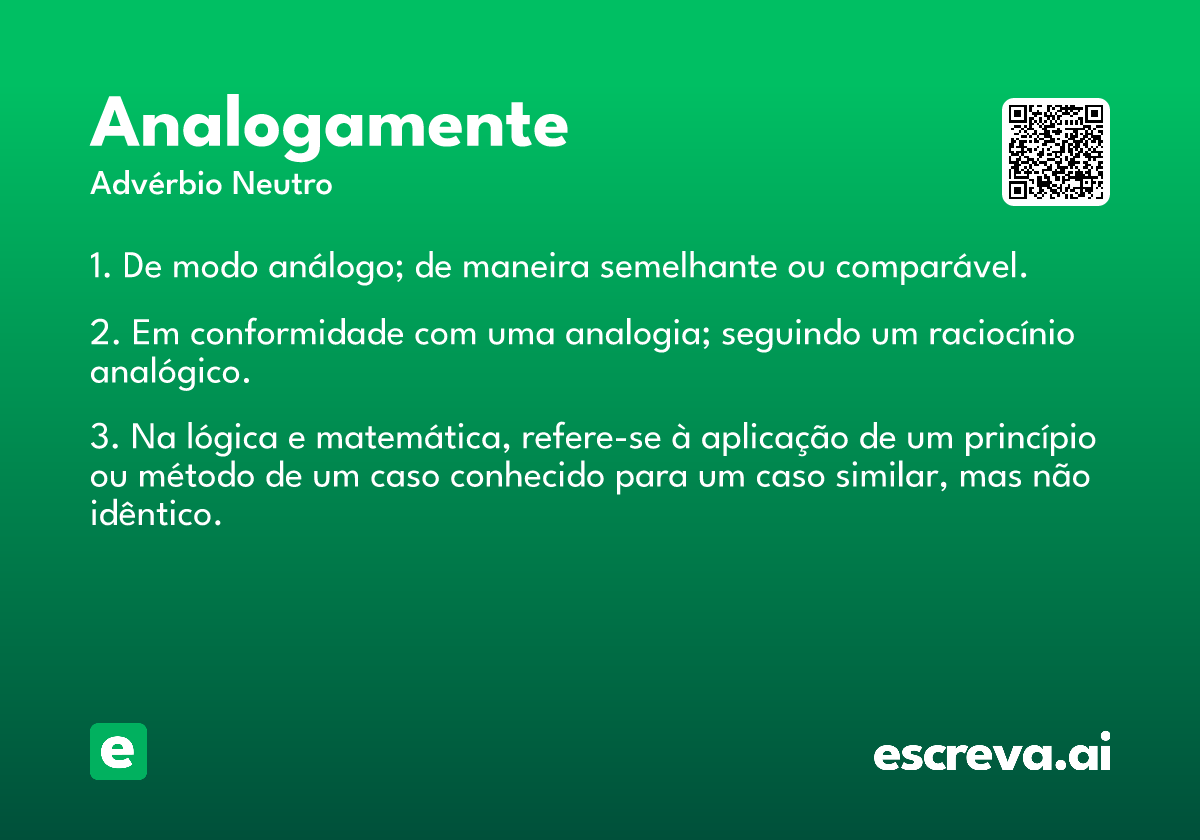 analogamente