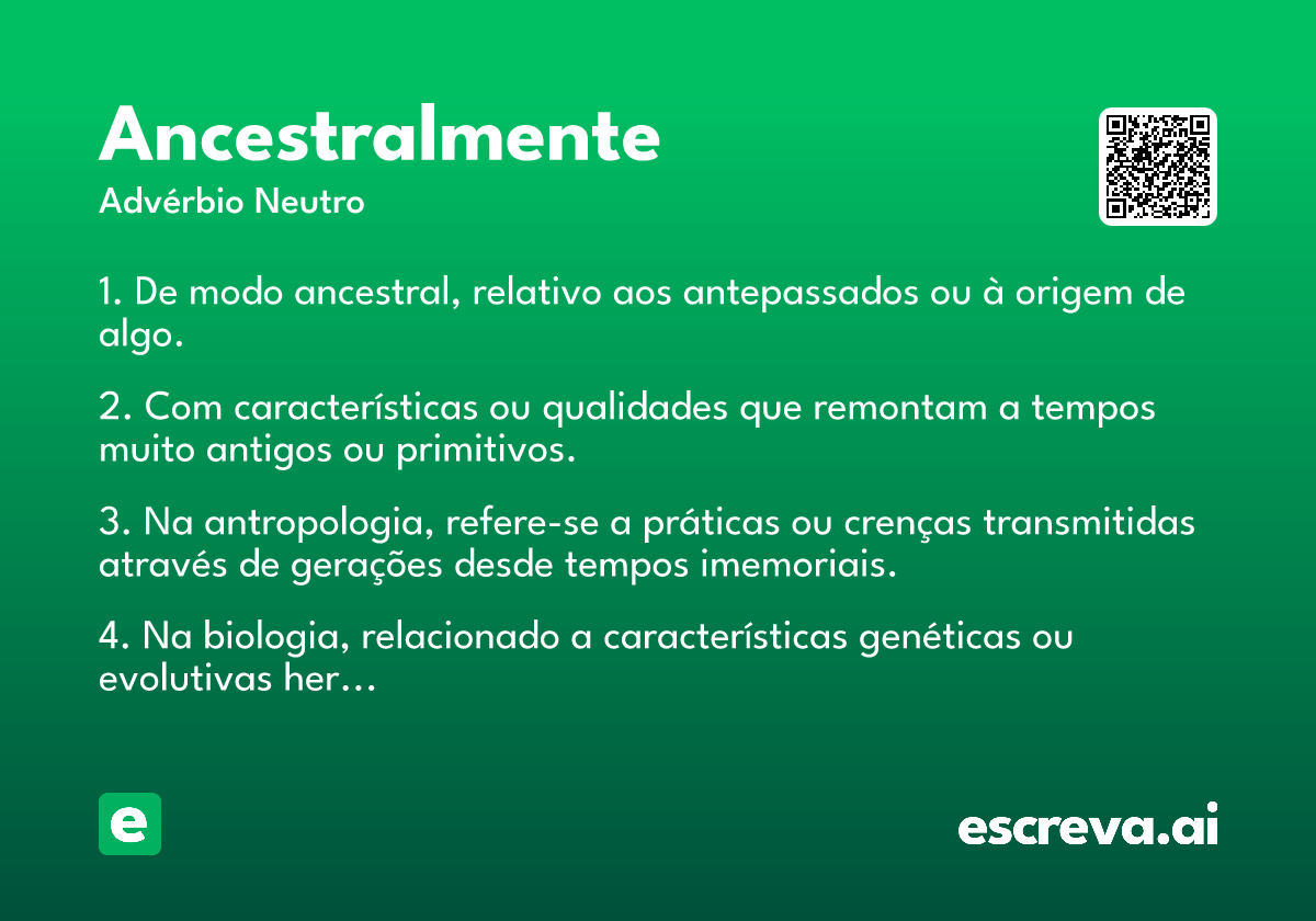 ancestralmente