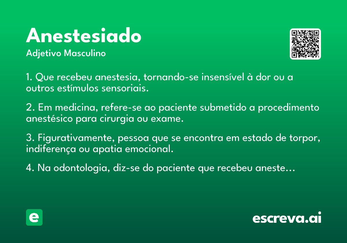 anestesiado