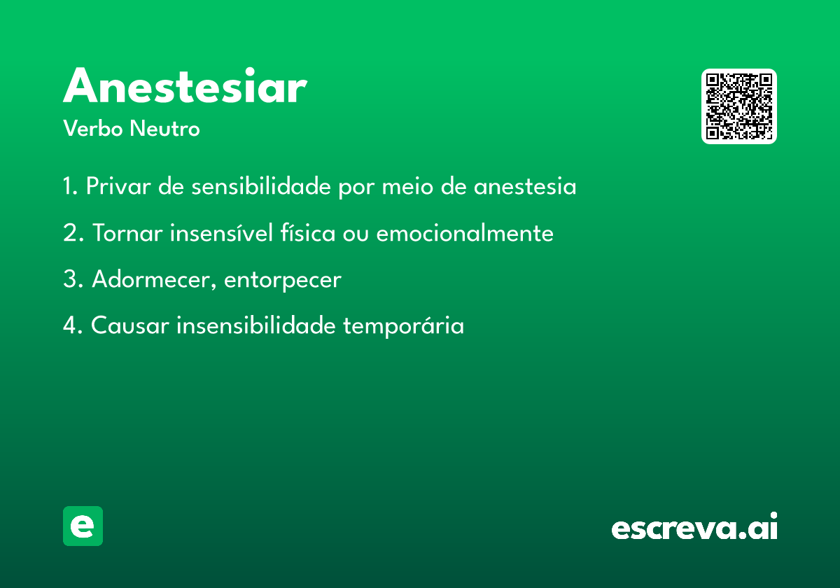 anestesiar