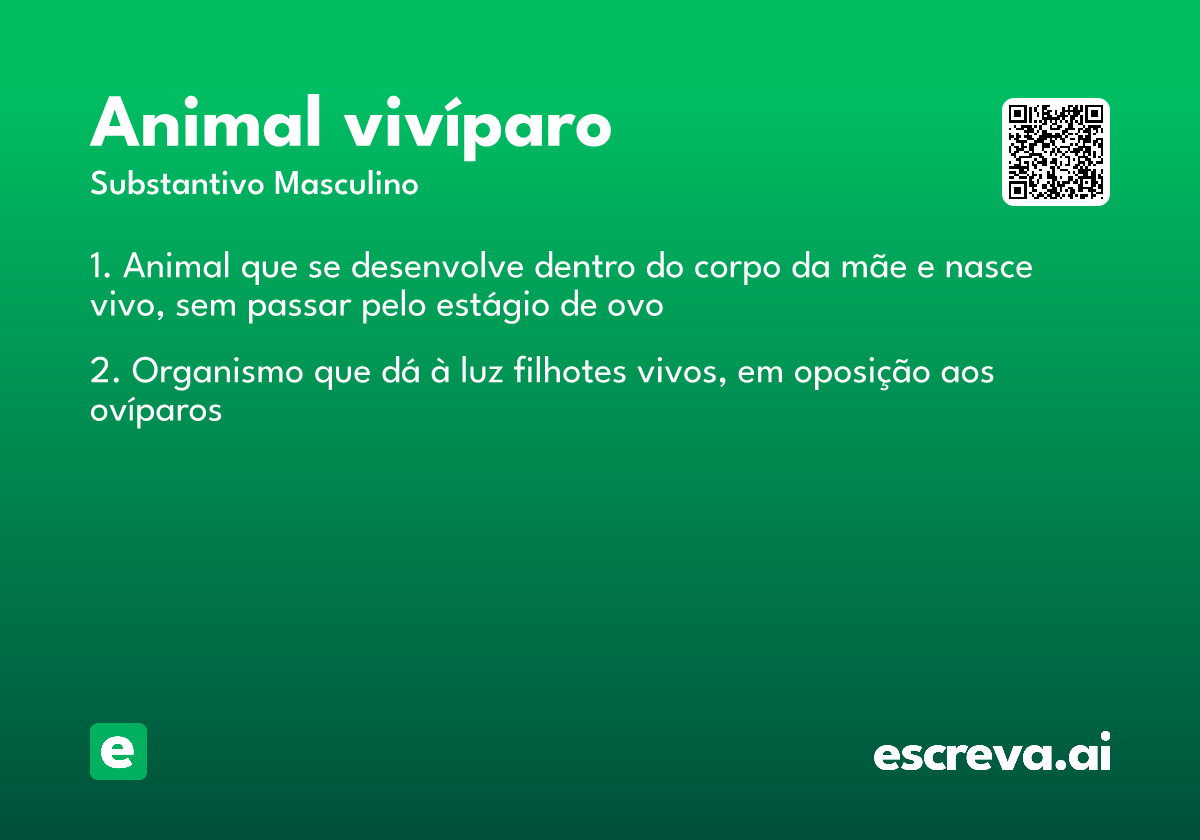 animal vivíparo