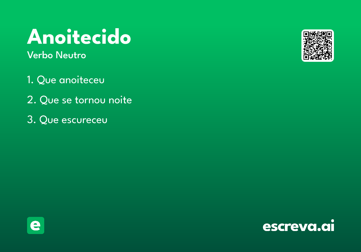 anoitecido