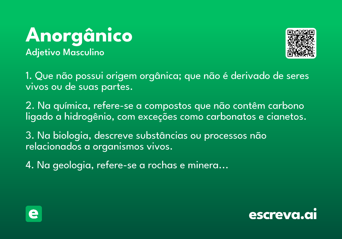 anorgânico