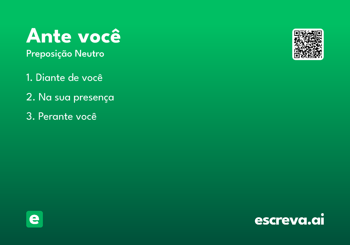 ante você