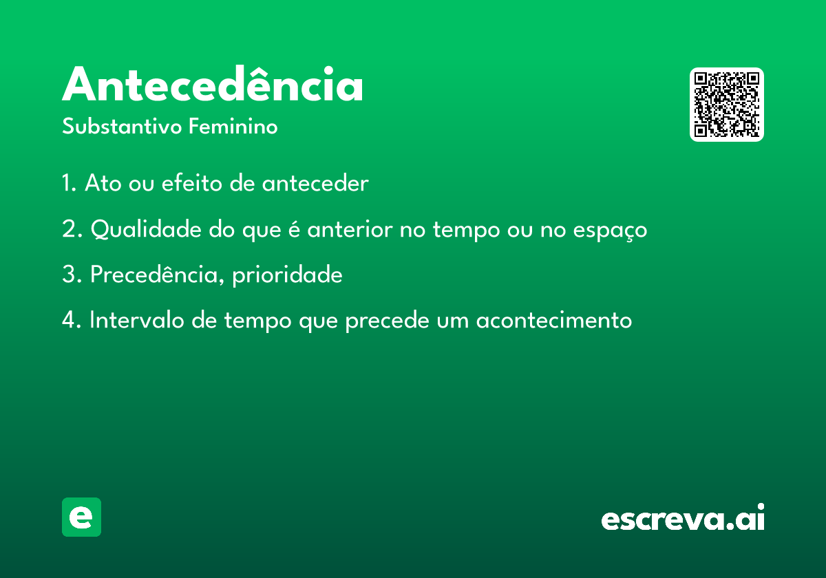 antecedência