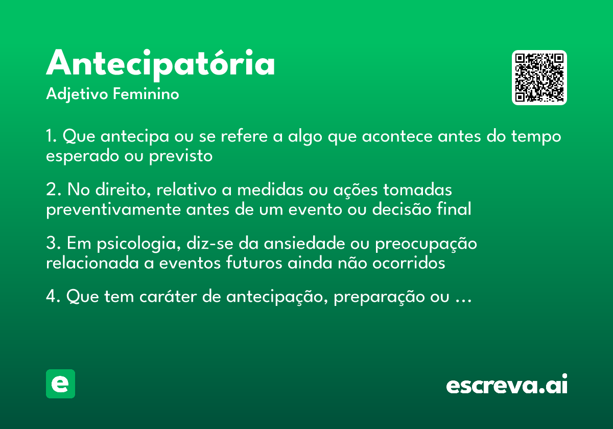 antecipatória