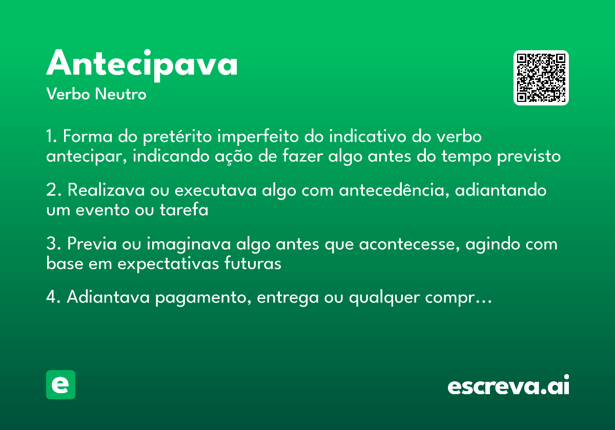 antecipava