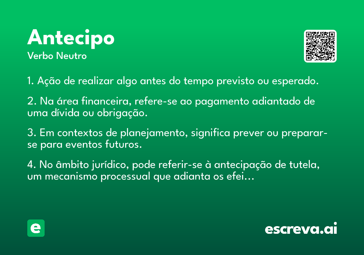 antecipo