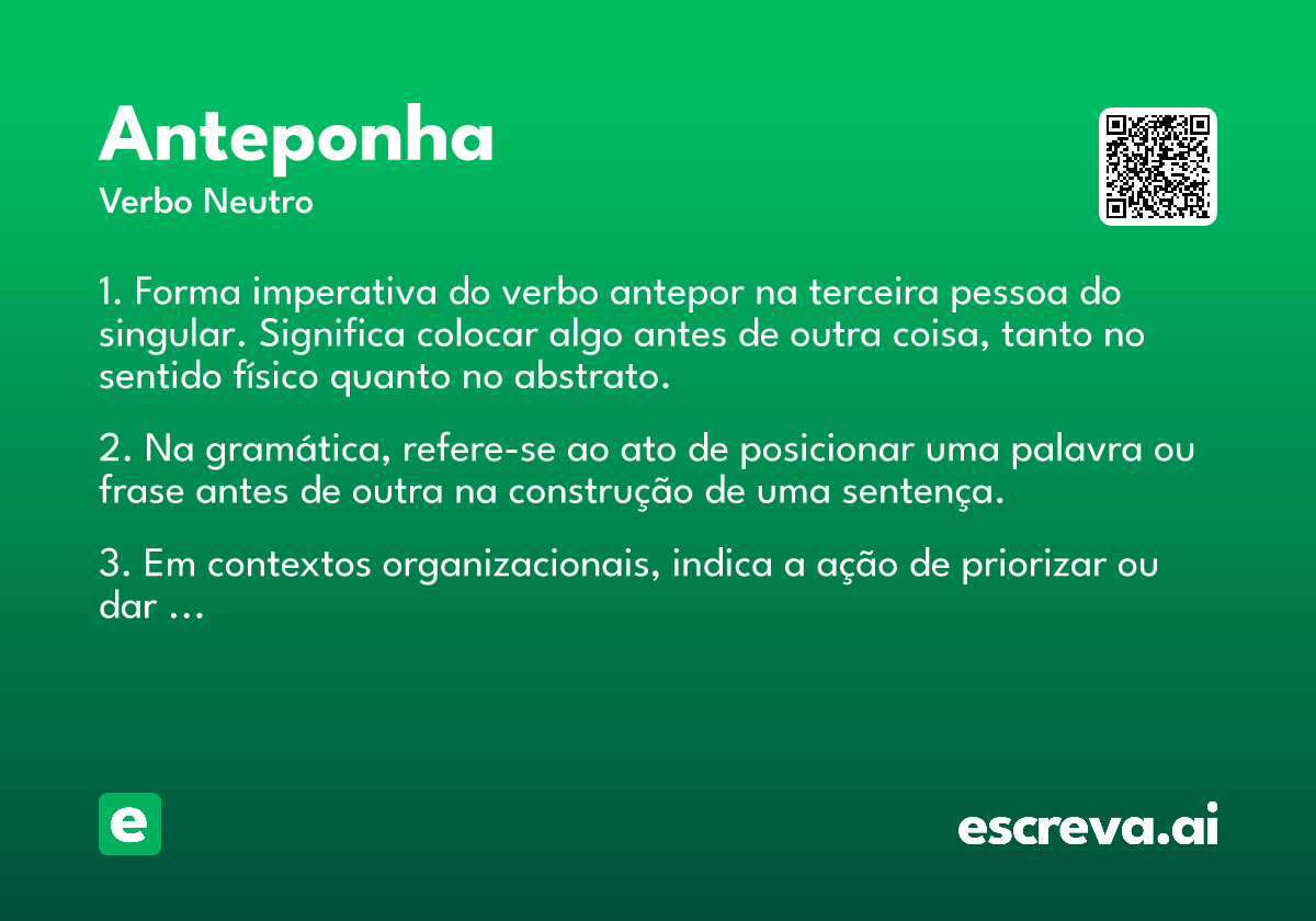 anteponha