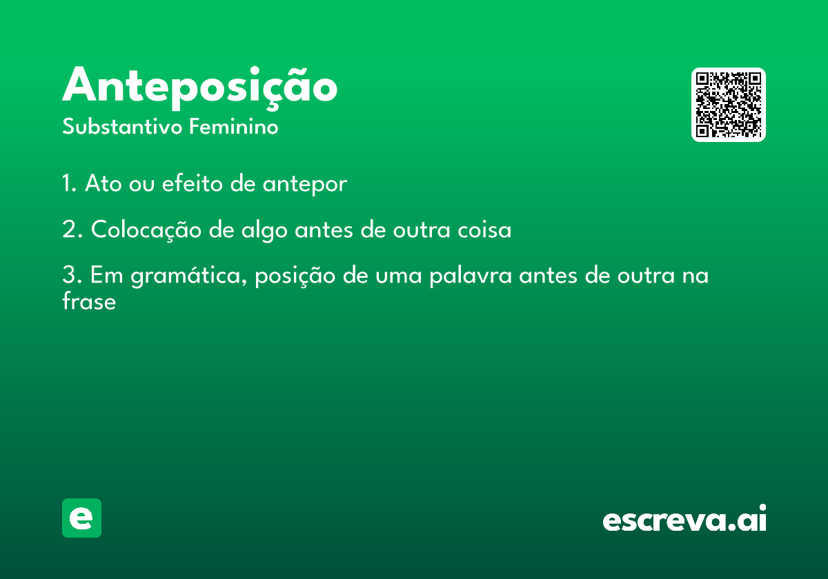 anteposição