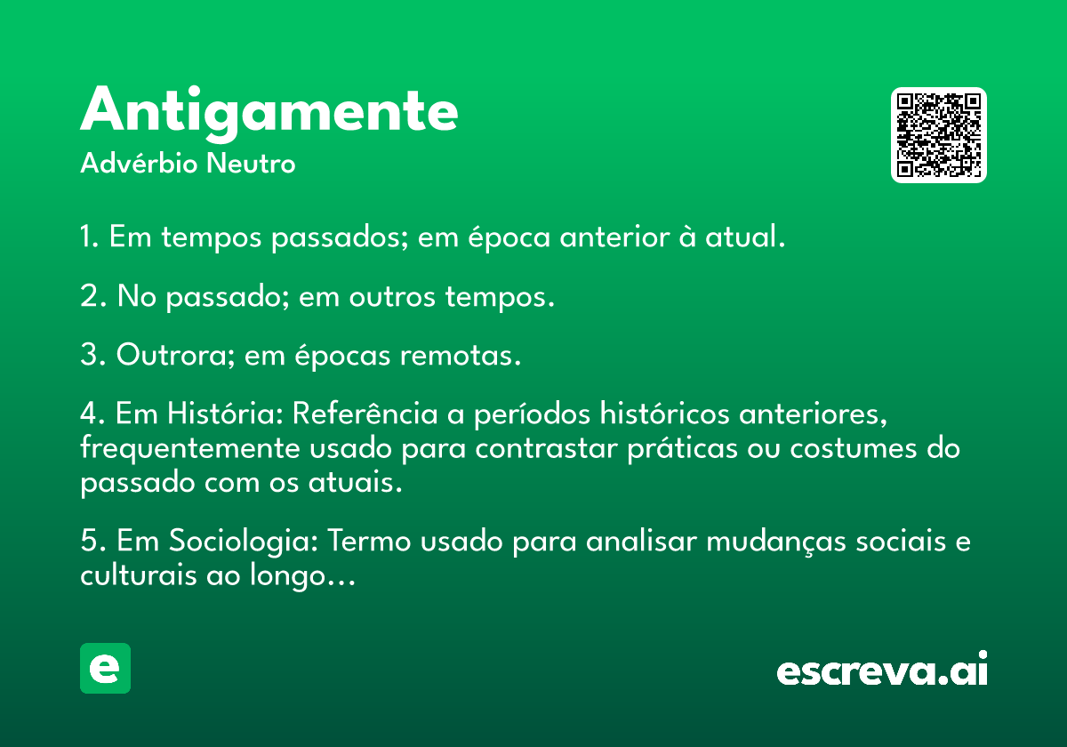 antigamente