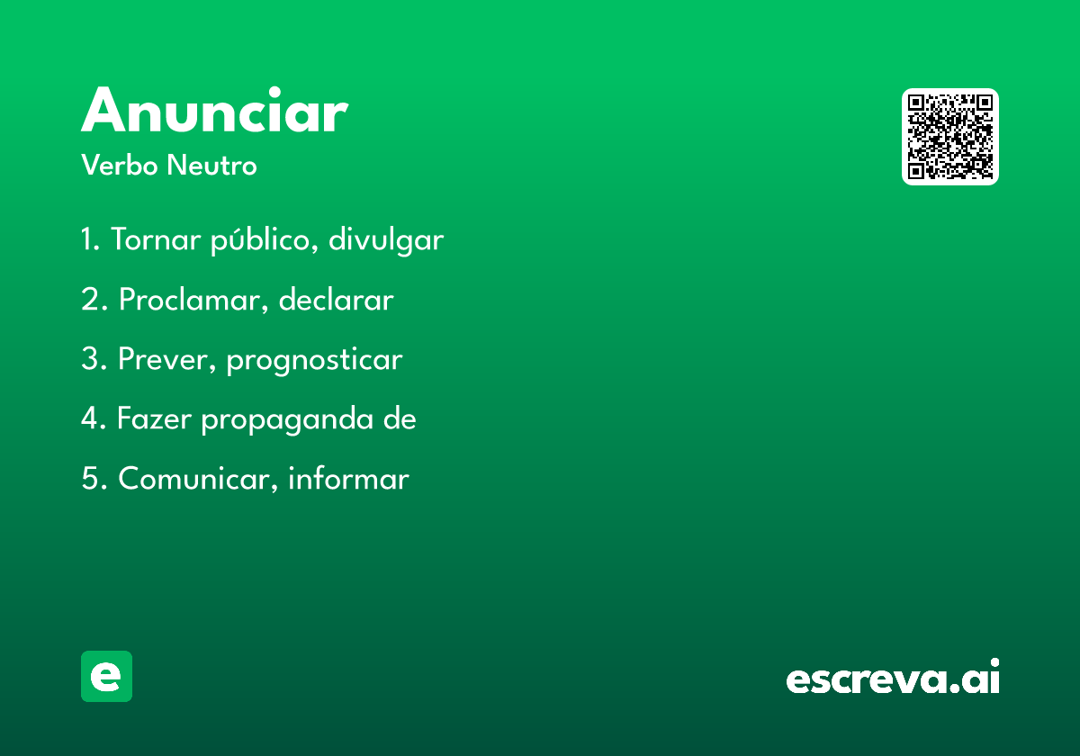 anunciar