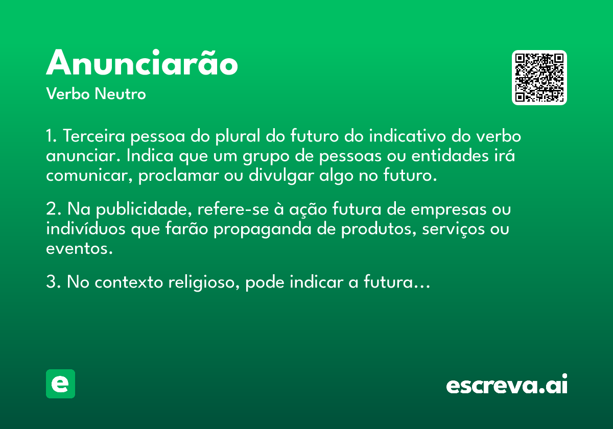 anunciarão