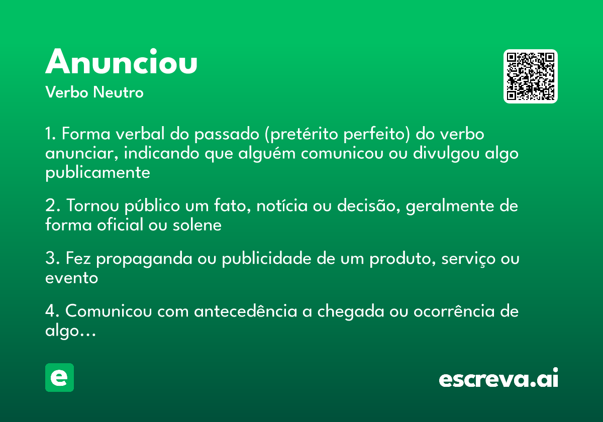 anunciou