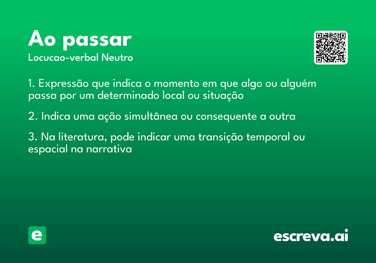 ao passar