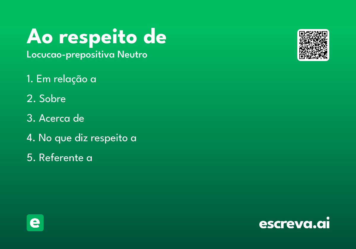 ao respeito de