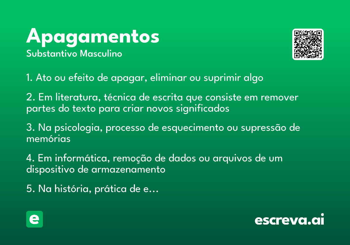 apagamentos