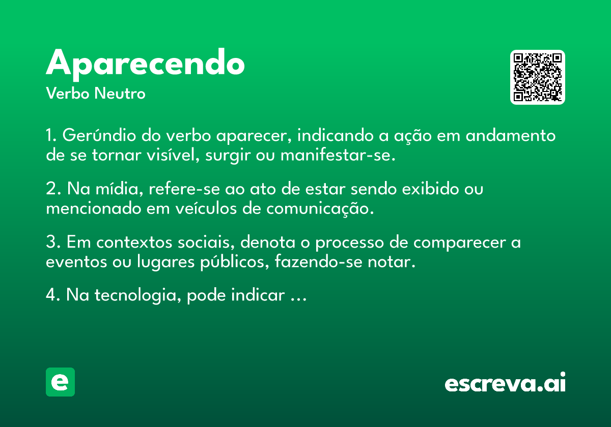 aparecendo