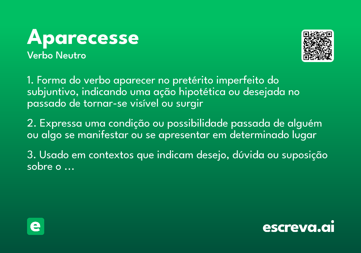 aparecesse