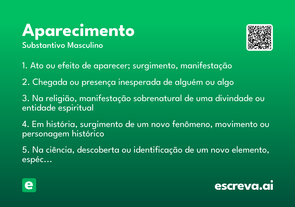 aparecimento