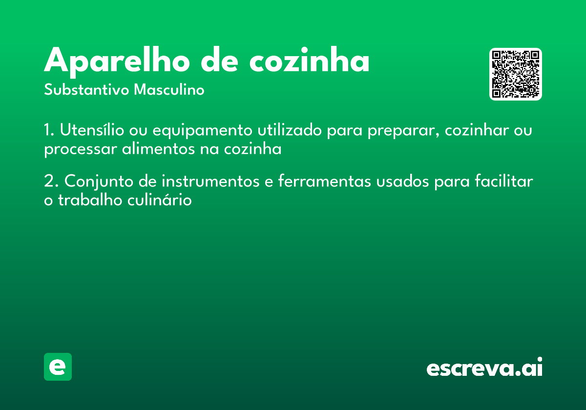 aparelho de cozinha